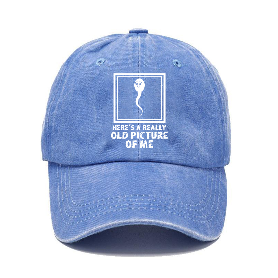 Funny Vintage Washed Baseball Cap – “Old Picture of Me”