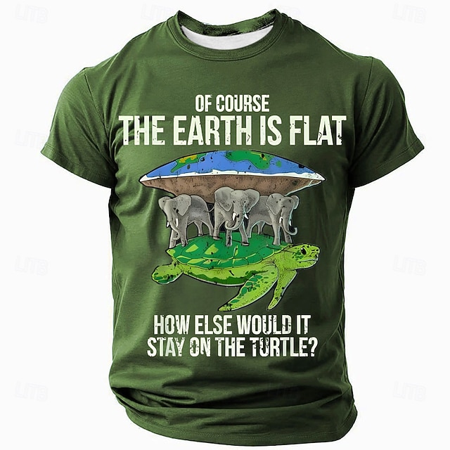 Men's Funny T Shirt Short Sleeve T shirt 3D Print Crew Neck Shirt Fashion Daily Basic Street Casual Black Red Blue Summer Spring Clothing Apparel