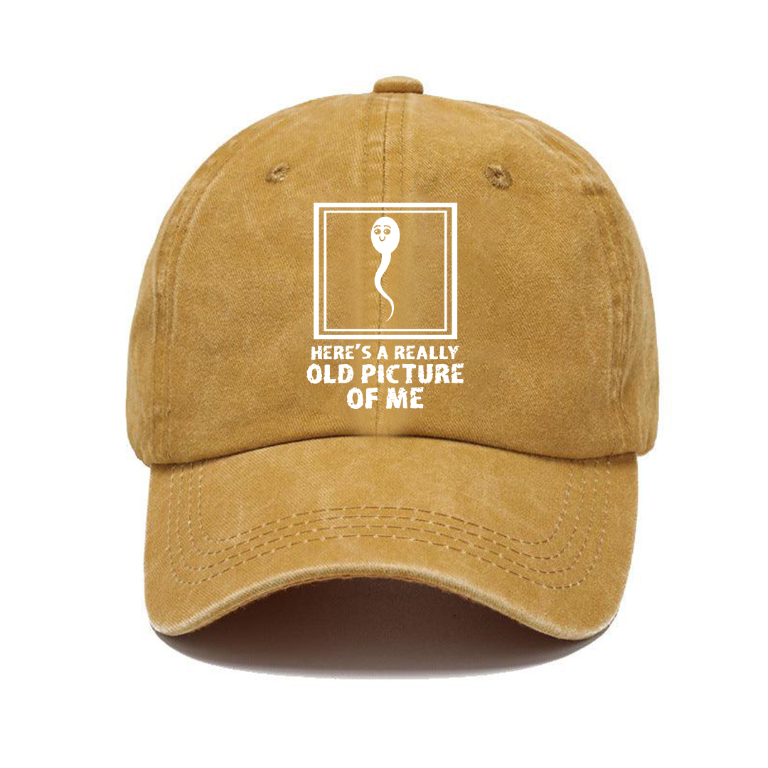 Funny Vintage Washed Baseball Cap – “Old Picture of Me”