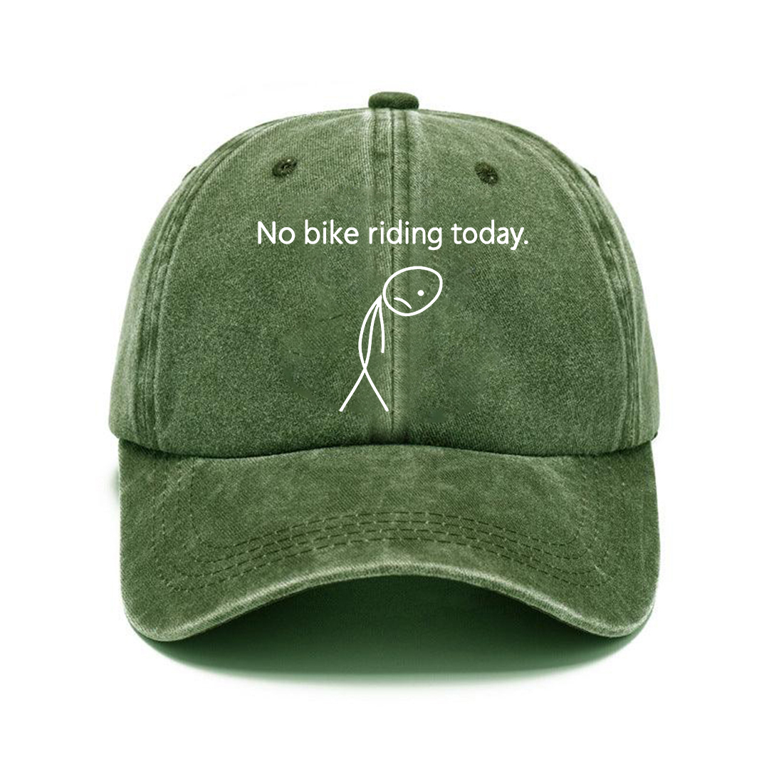 Sad Stickman Meme Cap | No Bike Riding Today