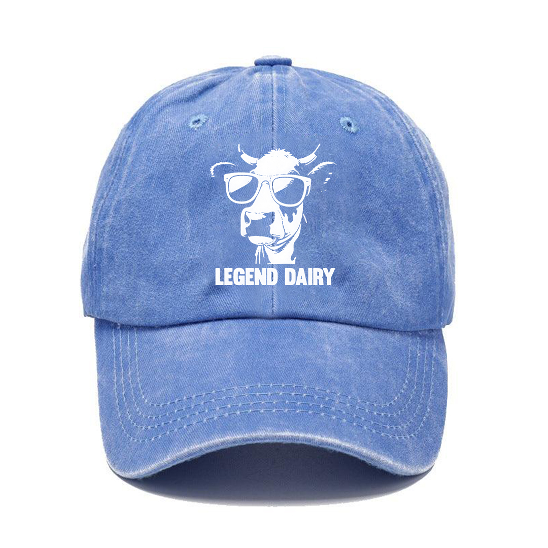 Funny Cow Pun Hat | Legend Dairy Retro Cap