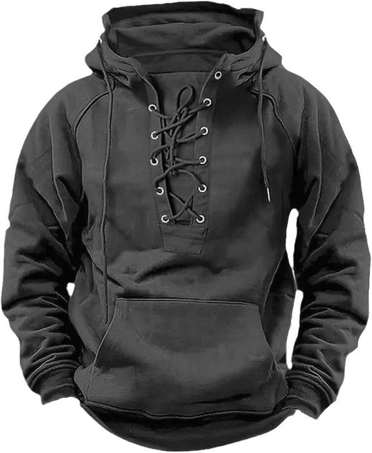 Tactical Hoodies for Men 2025 Vintage Quater-Zip Pullover Sweatshirt Casual Long Sleeve Cargo Hoodies with Pocket