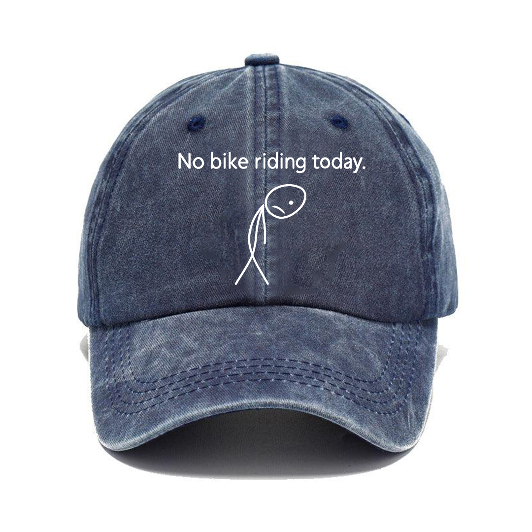 Sad Stickman Meme Cap | No Bike Riding Today