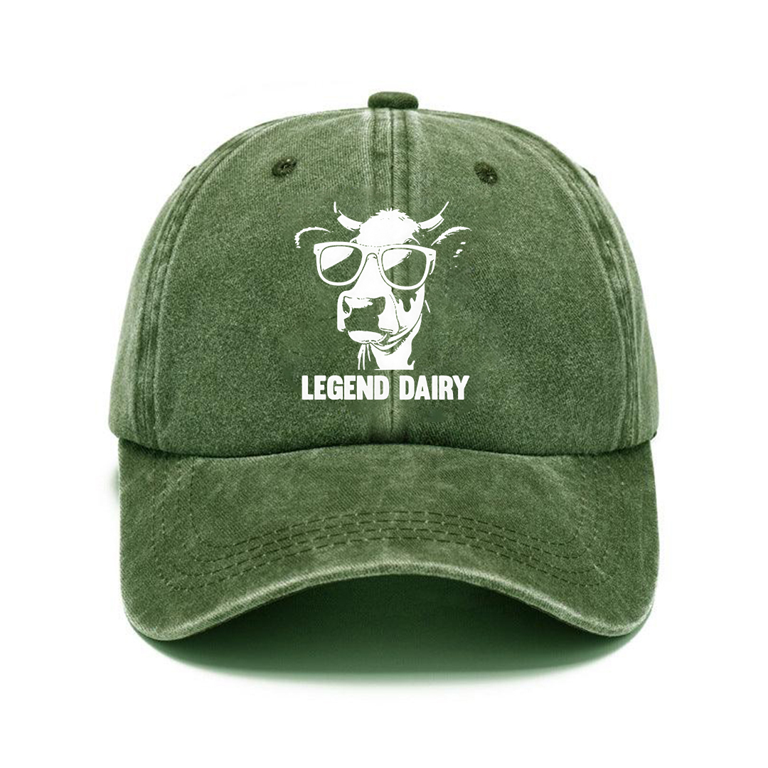 Funny Cow Pun Hat | Legend Dairy Retro Cap