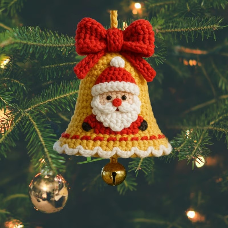 DIY Crochet Christmas Bell Ornament Kit