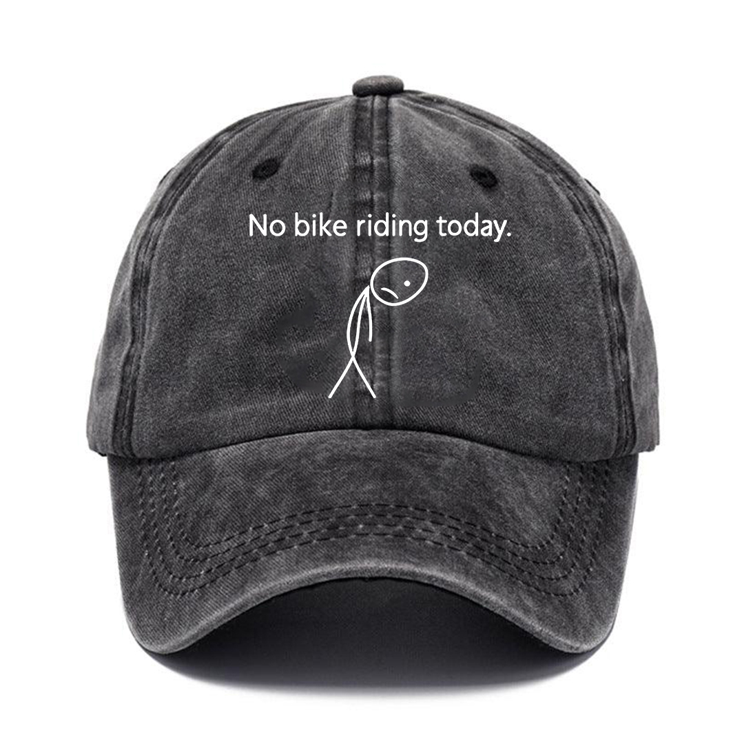 Sad Stickman Meme Cap | No Bike Riding Today