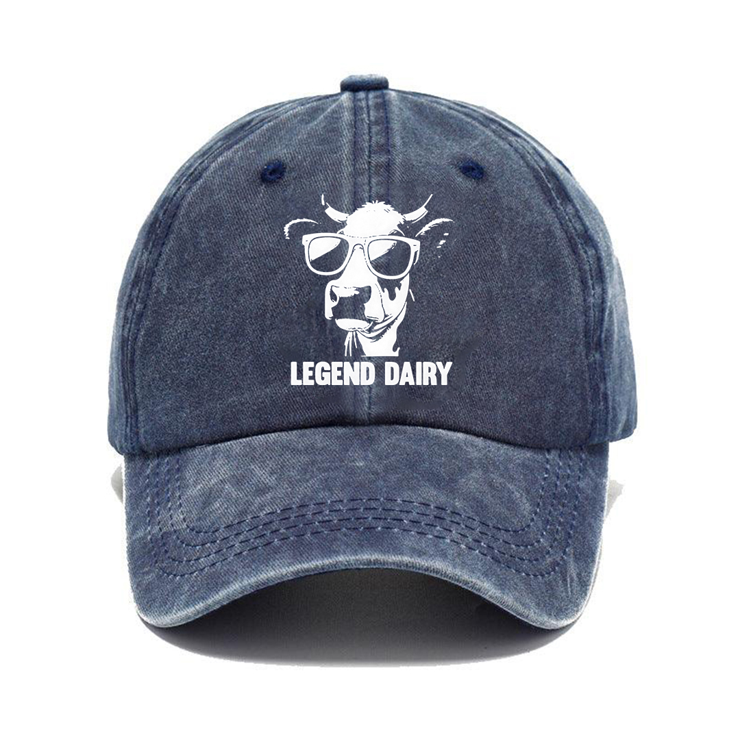 Funny Cow Pun Hat | Legend Dairy Retro Cap