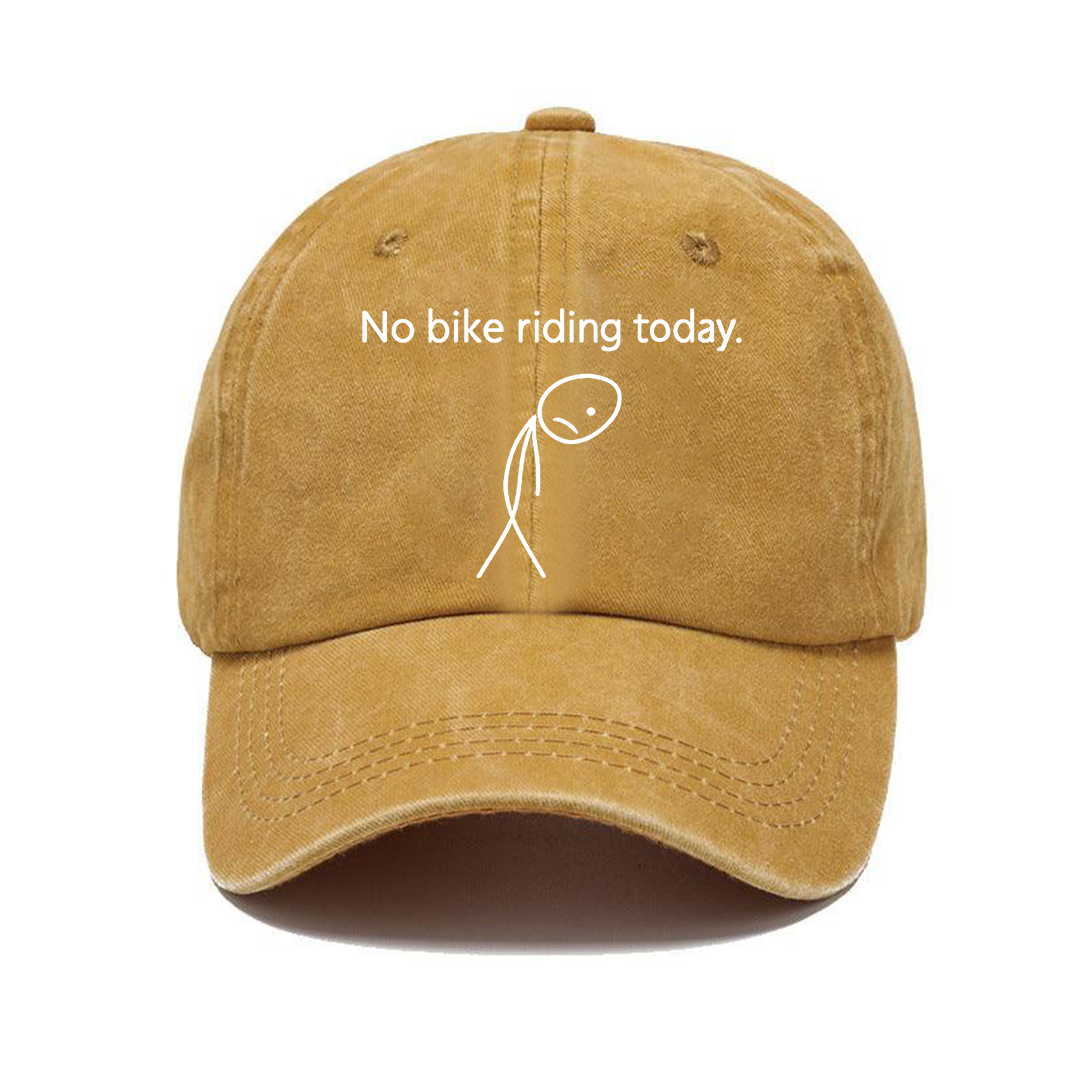 Sad Stickman Meme Cap | No Bike Riding Today