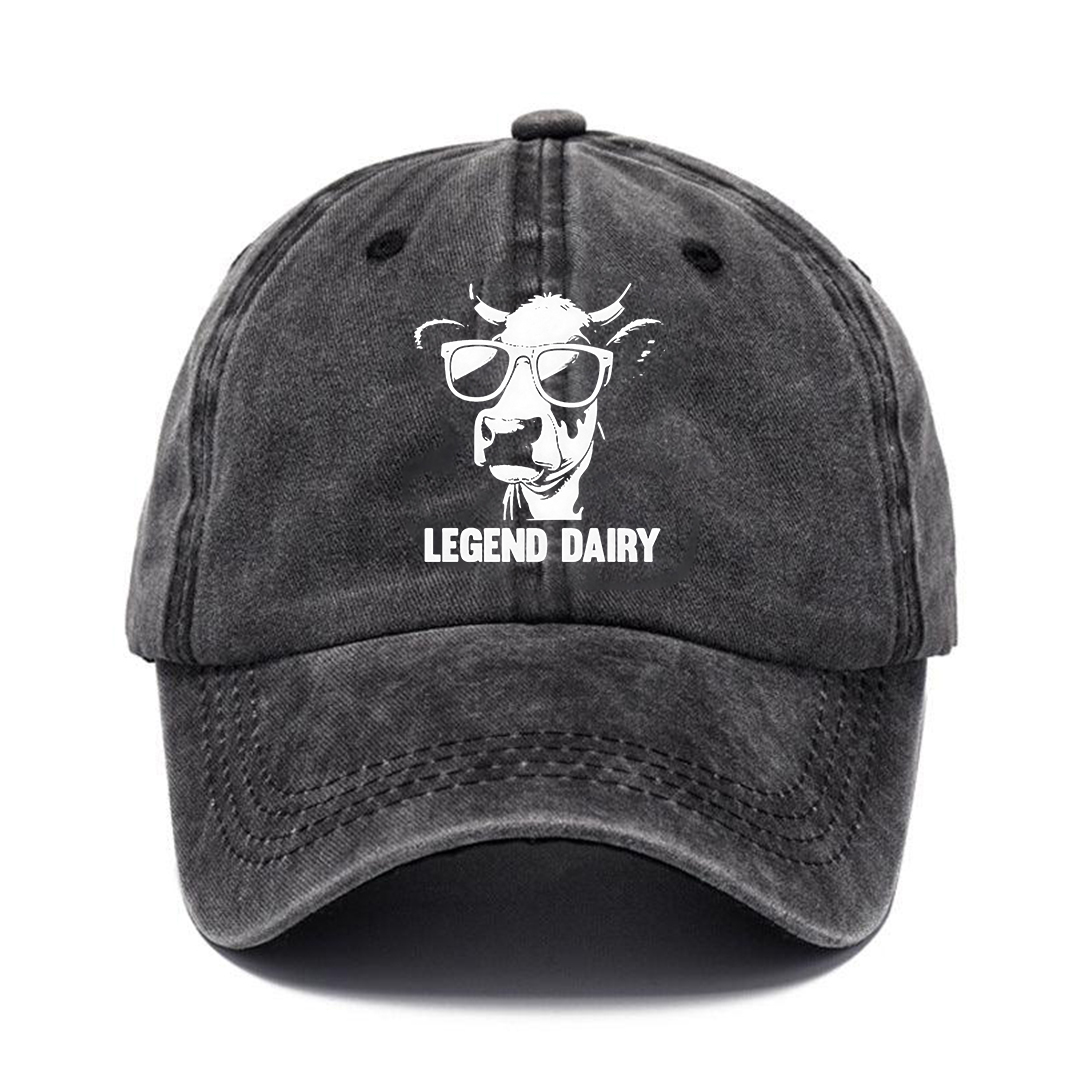 Funny Cow Pun Hat | Legend Dairy Retro Cap