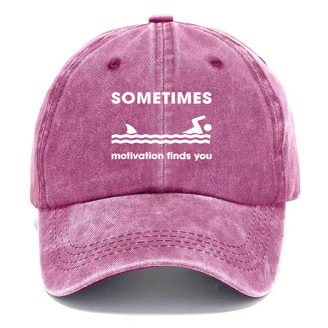 Chased by Motivation Shark Cap | Retro Washed Baseball Cap