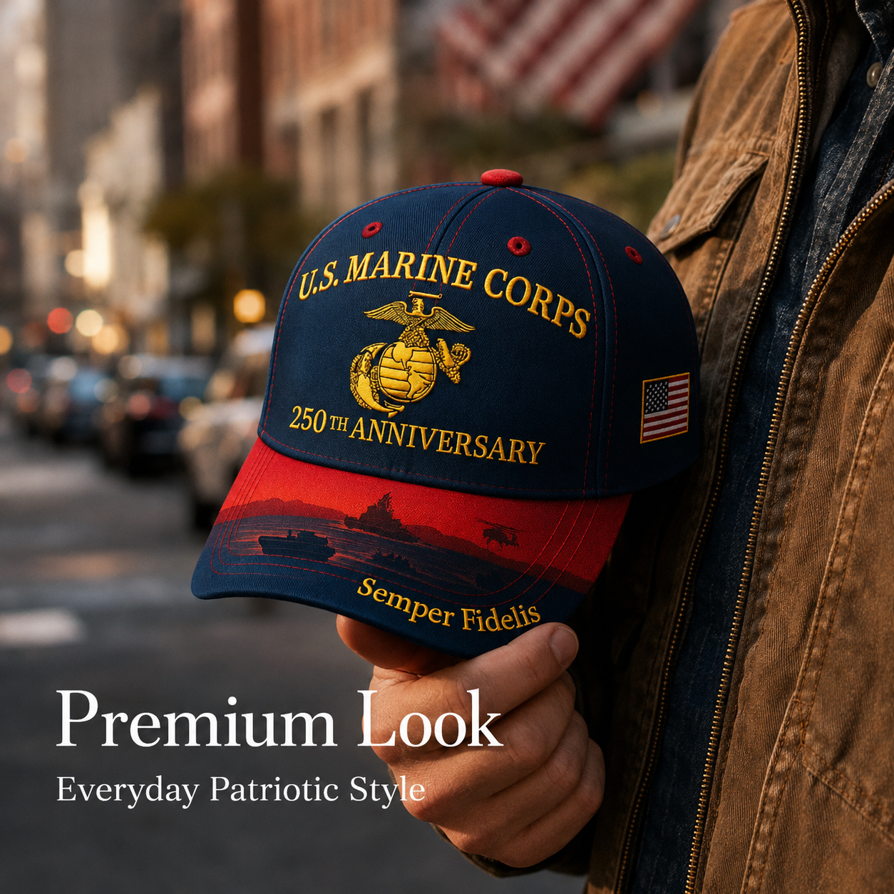 🔥 Father’s Day Sale - ❤️ U.S. Marine Corps 250th Anniversary Commemorative Embroidered Cap 🇺🇸