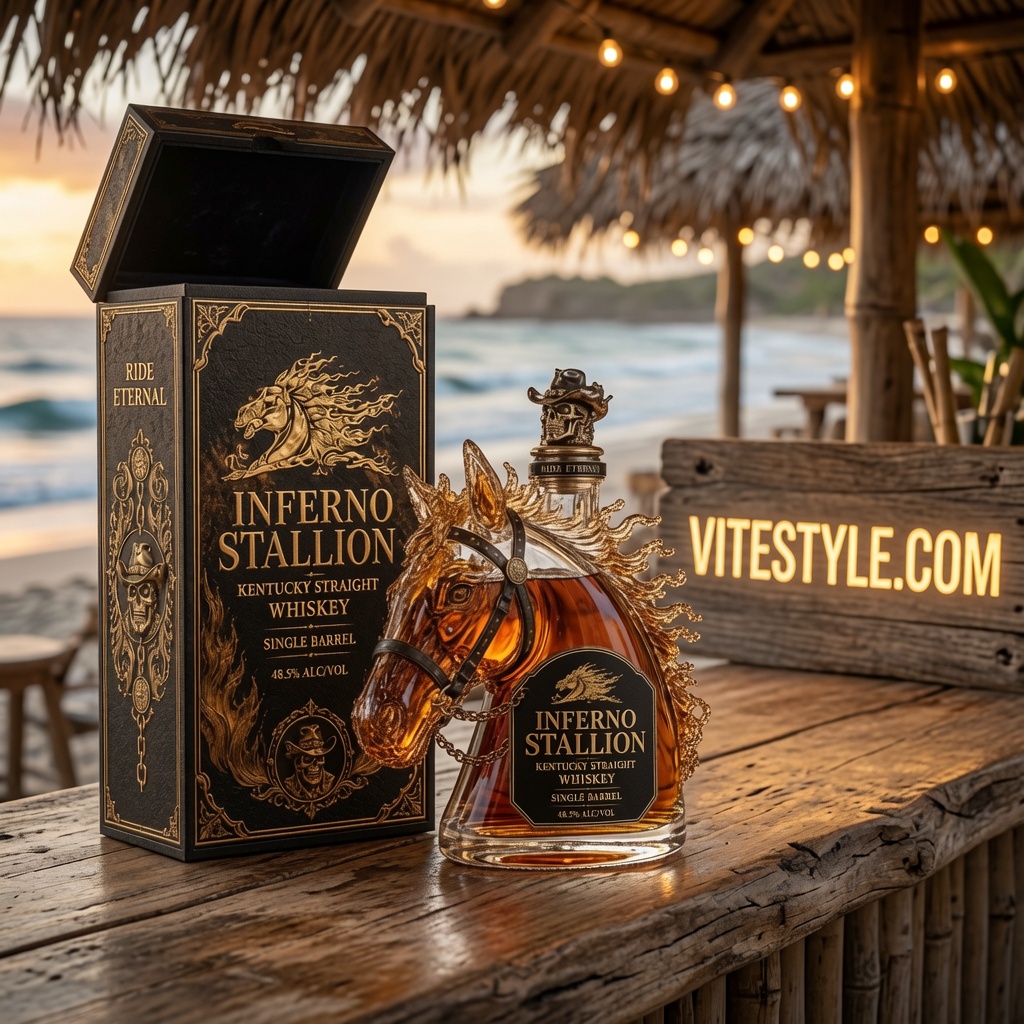 Inferno Stallion Single Barrel Whiskey Bottle