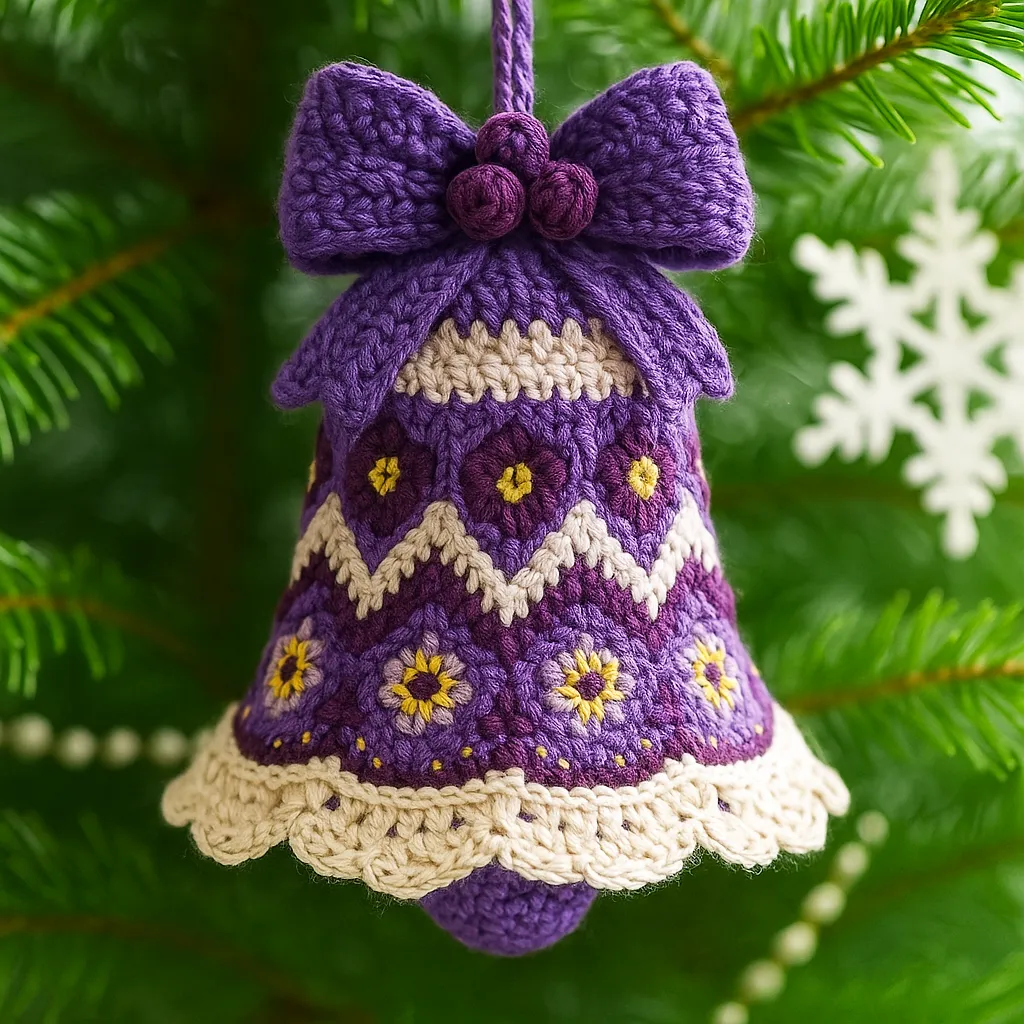 DIY Crochet Christmas Bell Ornament Kit