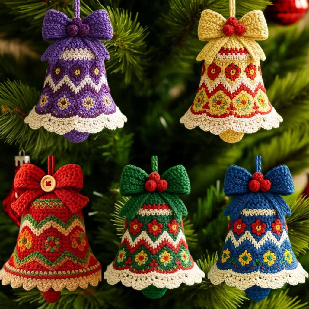 DIY Crochet Christmas Bell Ornament Kit