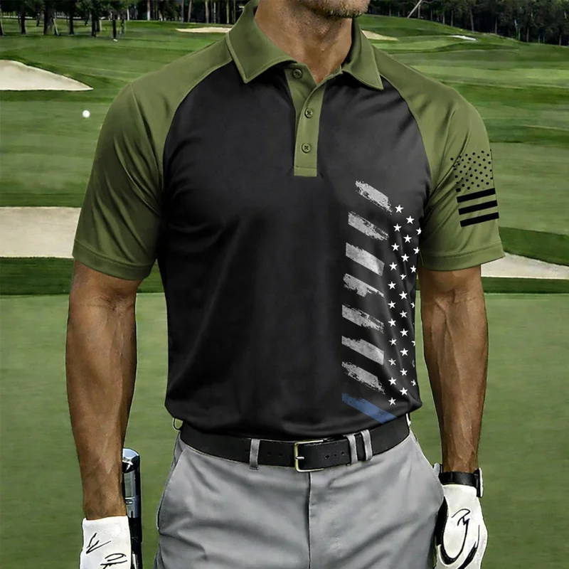 US 250th Anniversary Print Men's Polo Shirt