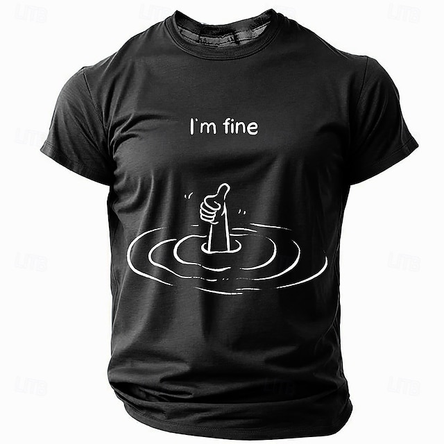Men's Funny Slang T Shirt Long Sleeve T shirt 3D Print Crew Neck Shirt Fashion Daily Basic Street Casual Daily Black Red Blue Summer Spring All Seasons Clothing Apparel