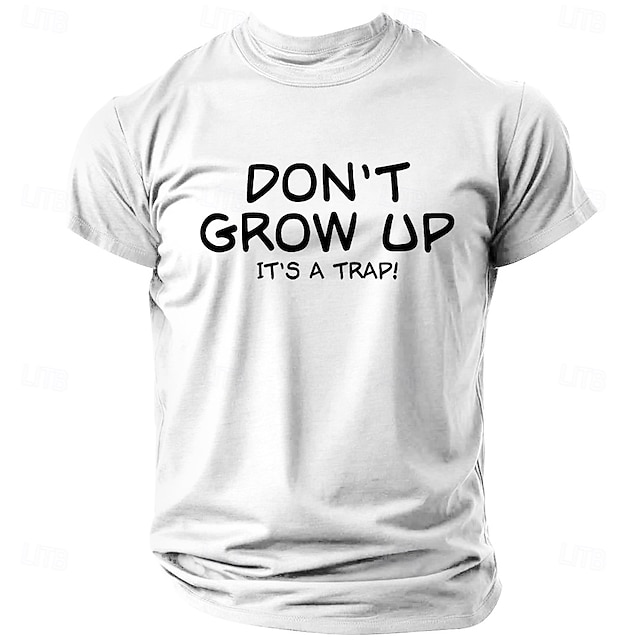 Men's Hang In There It Gets Worse Funny T Shirt Short Sleeve T shirt 3D Print Crew Neck Shirt Fashion Daily Basic Street Casual Black Red Blue Summer Spring Clothing Apparel