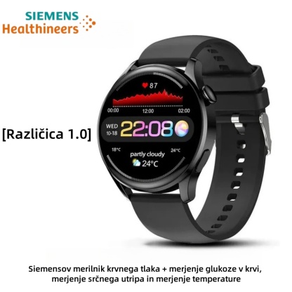 Siemensova ura za lasersko terapijo spremlja srčni utrip/krvni tlak/krvni sladkor