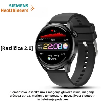 Siemensova ura za lasersko terapijo spremlja srčni utrip/krvni tlak/krvni sladkor