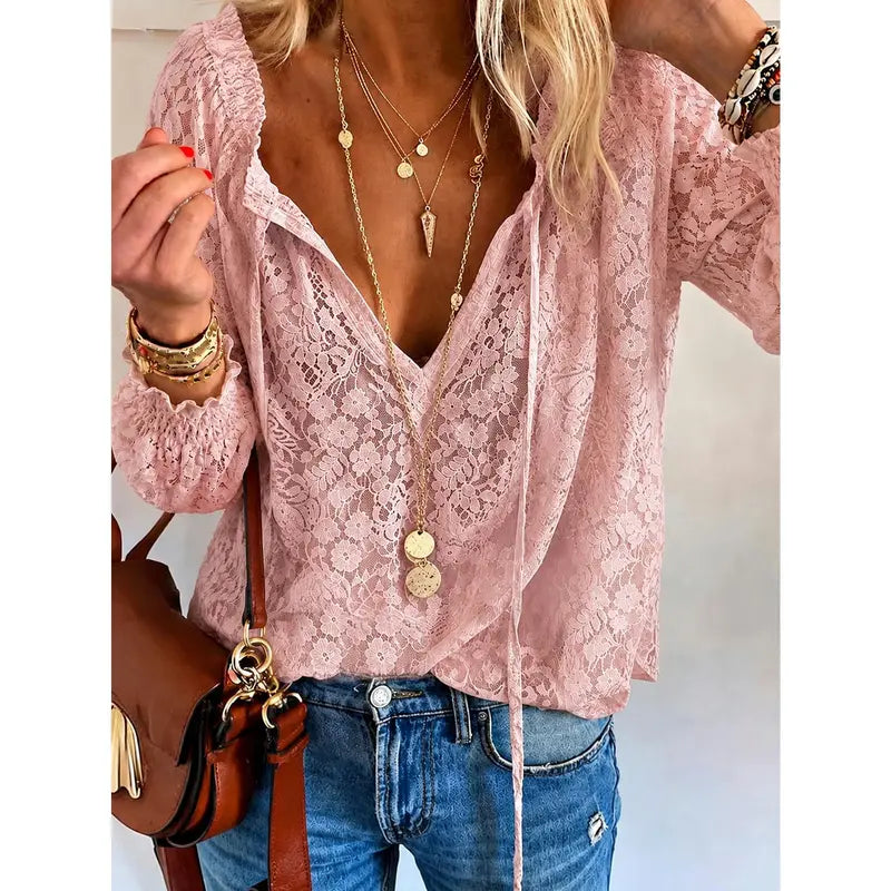 QUEENWAY | 🌷 Lace Elegance Top