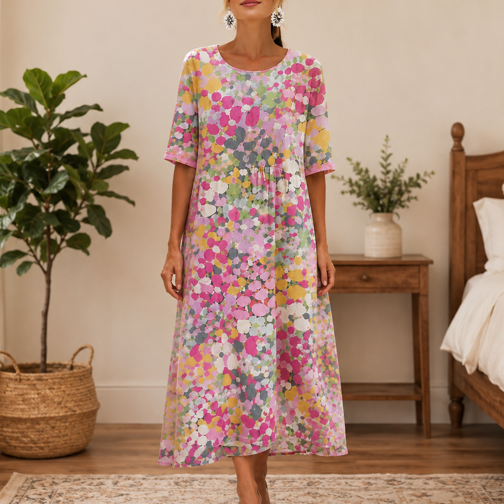 Midi Dress That Covers Arms, Never Overheats