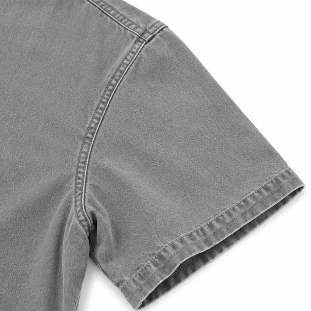 Women's Long Denim Shirt – V-Neck Short-Sleeve Pullover (2026)