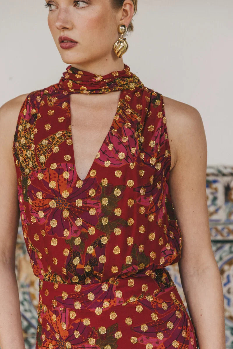 QUEENWAY | Bohemian Halter Skirt Set