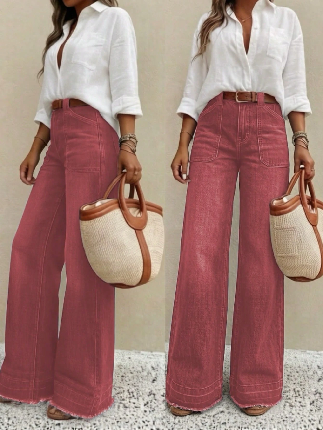 New Women's Cargo Style Wide-Leg Jeans (2026)