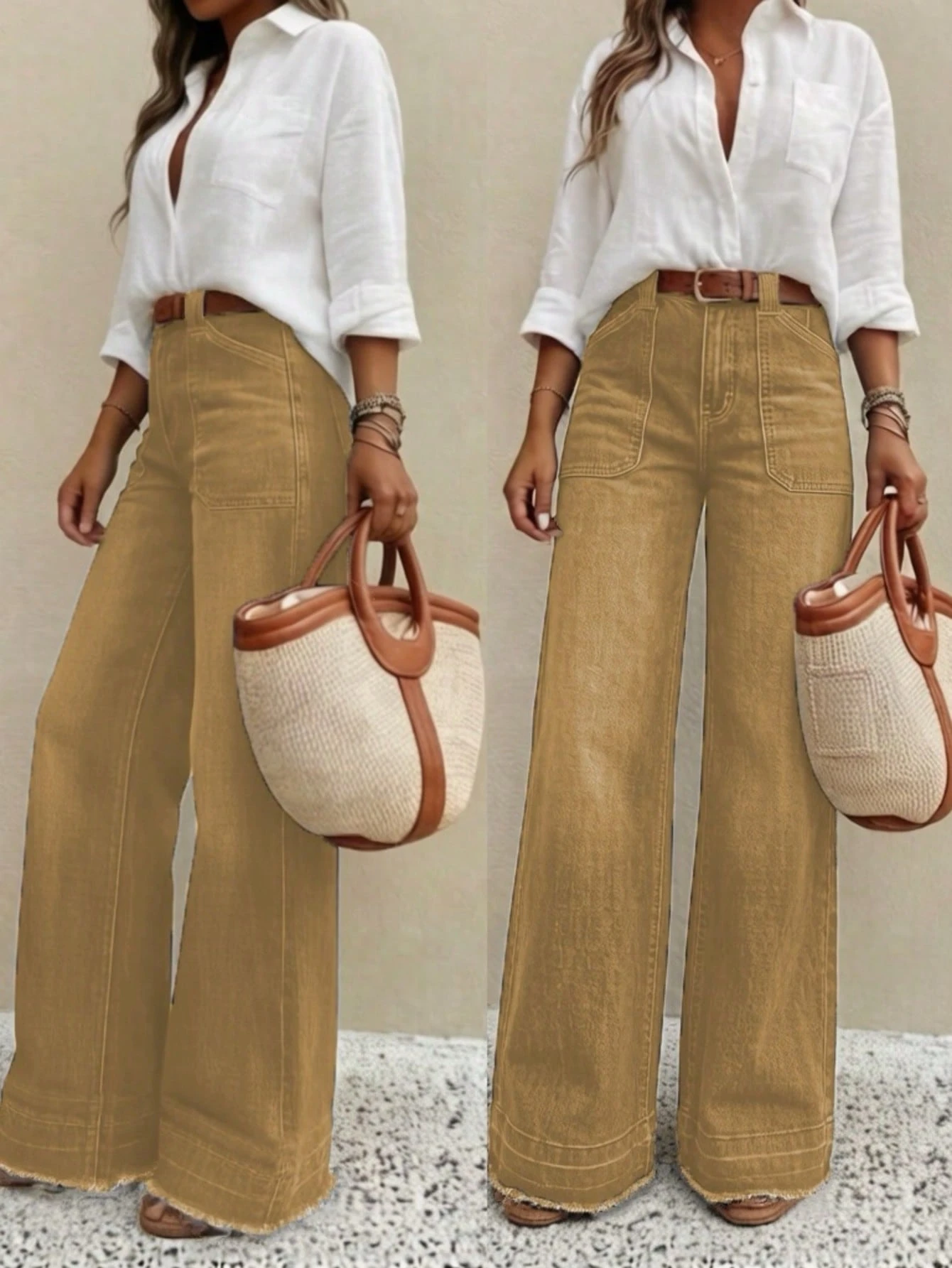 New Women's Cargo Style Wide-Leg Jeans (2026)