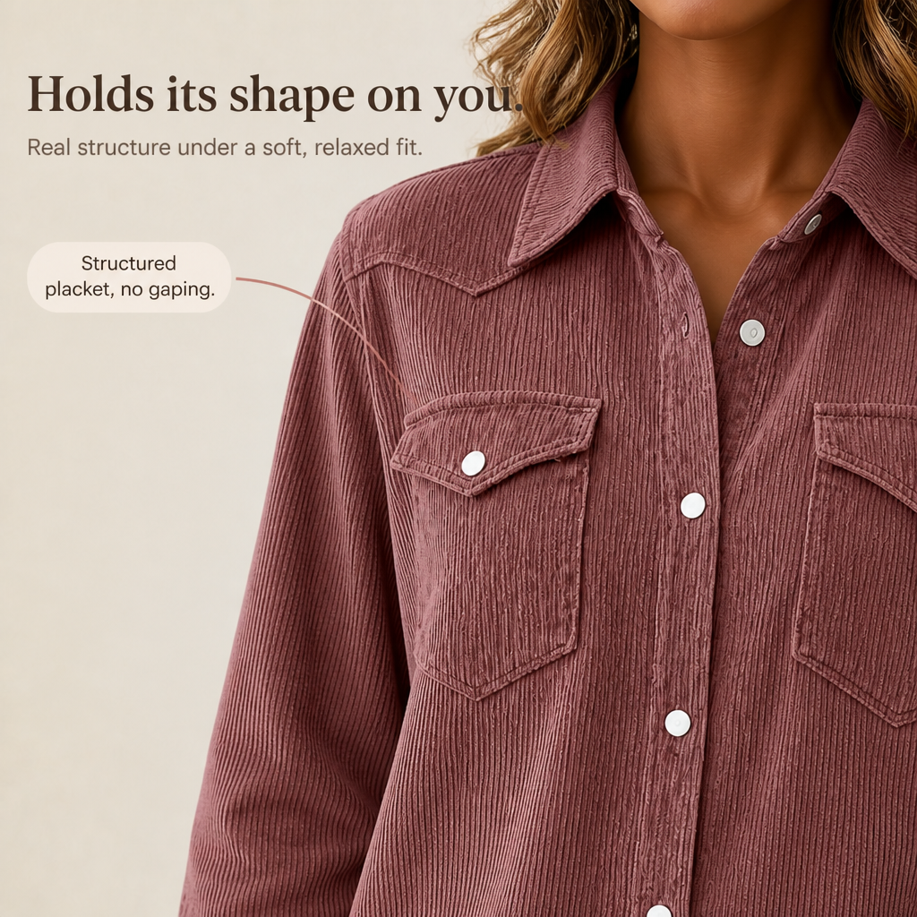 QUEENWAY | Ribbed Knit Button-Front Shacket