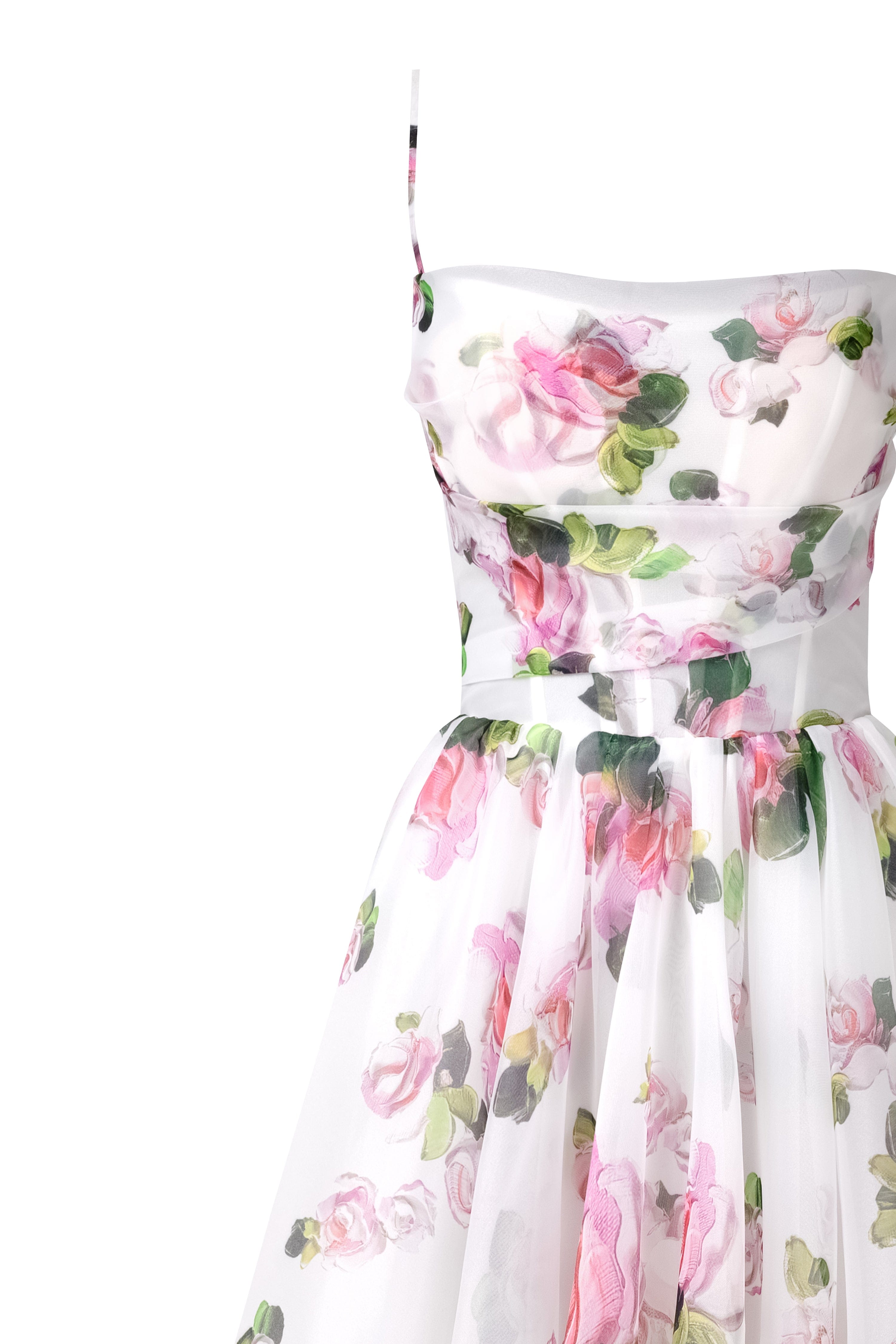 QUEENWAY | Apple Blossom Spaghetti Strap Midi Dress