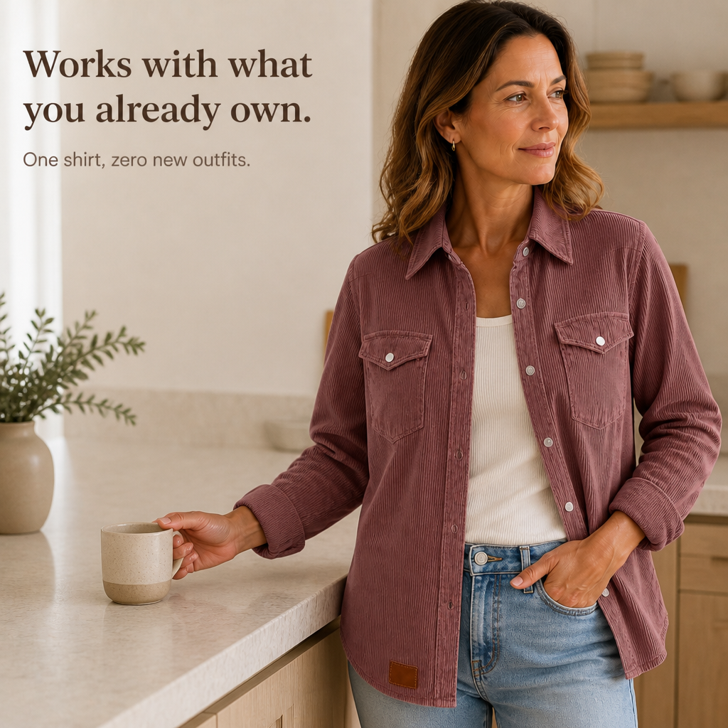 QUEENWAY | Ribbed Knit Button-Front Shacket