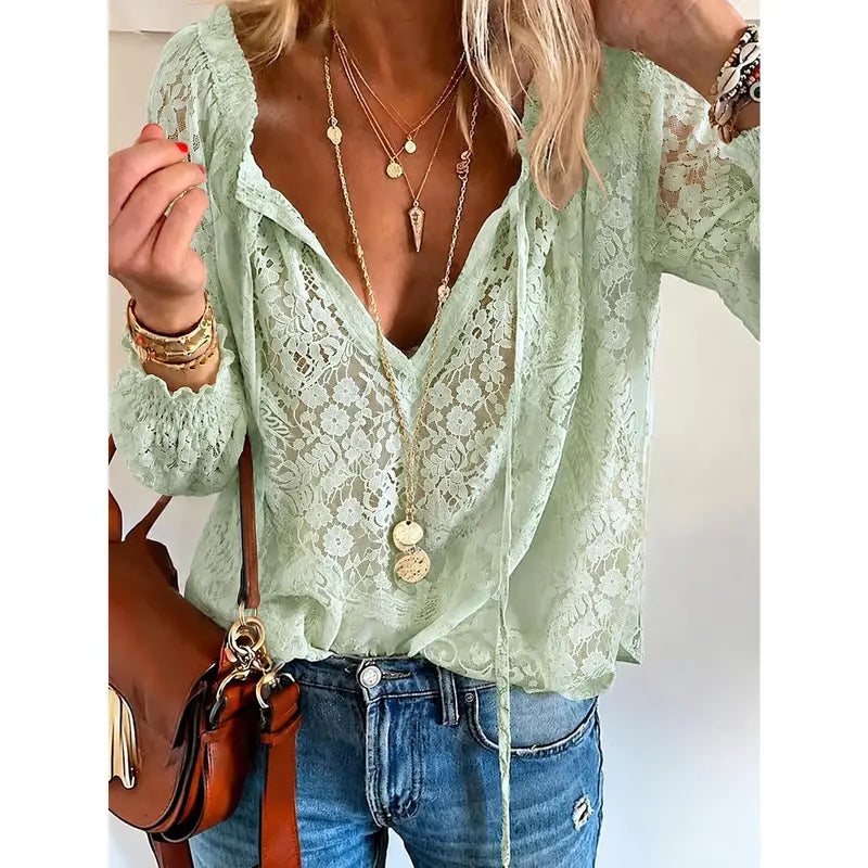 QUEENWAY | 🌷 Lace Elegance Top