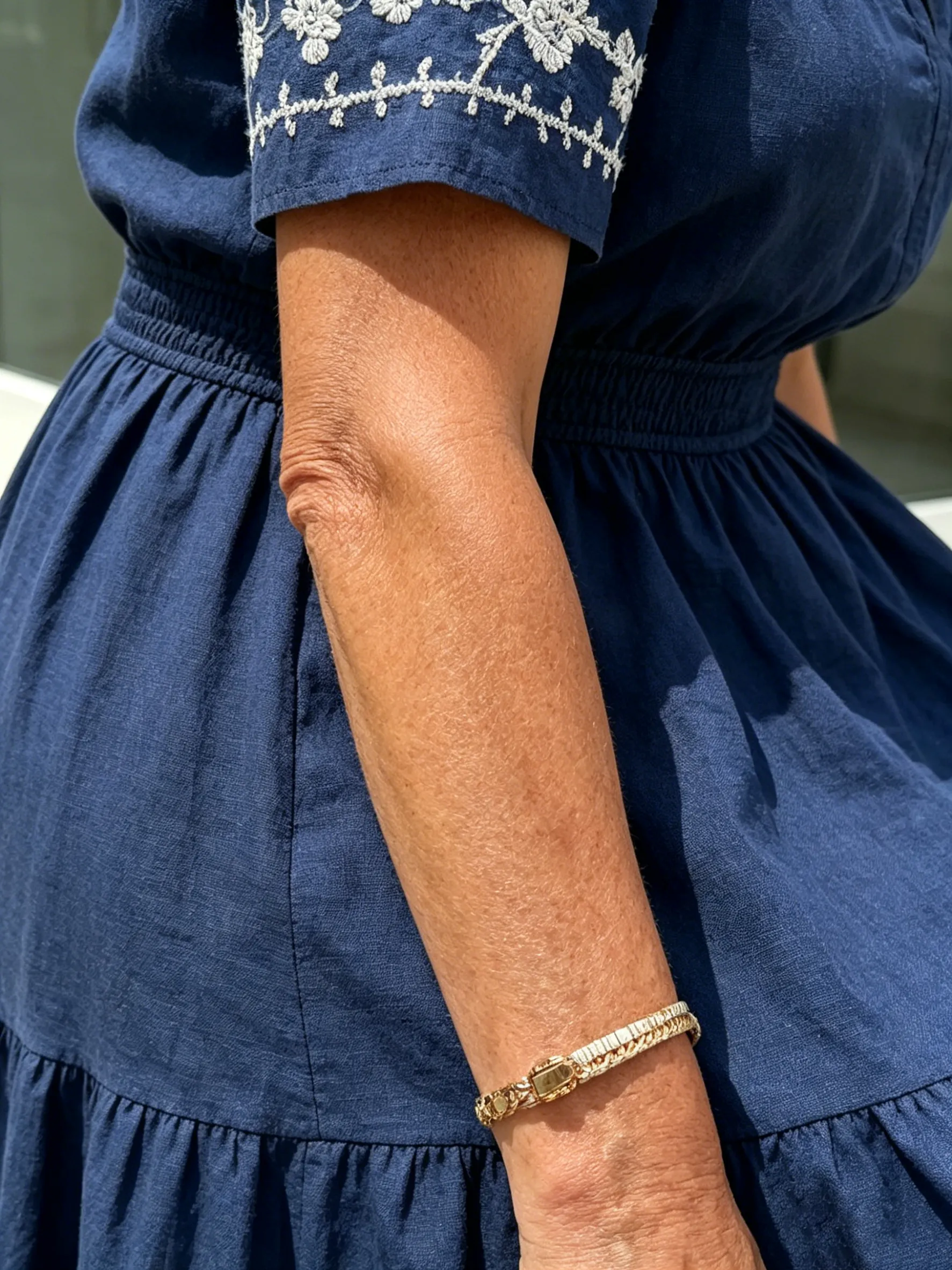 QUEENWAY | Simia Floral Short-sleeved Dress V-neck A-shaped Skirt