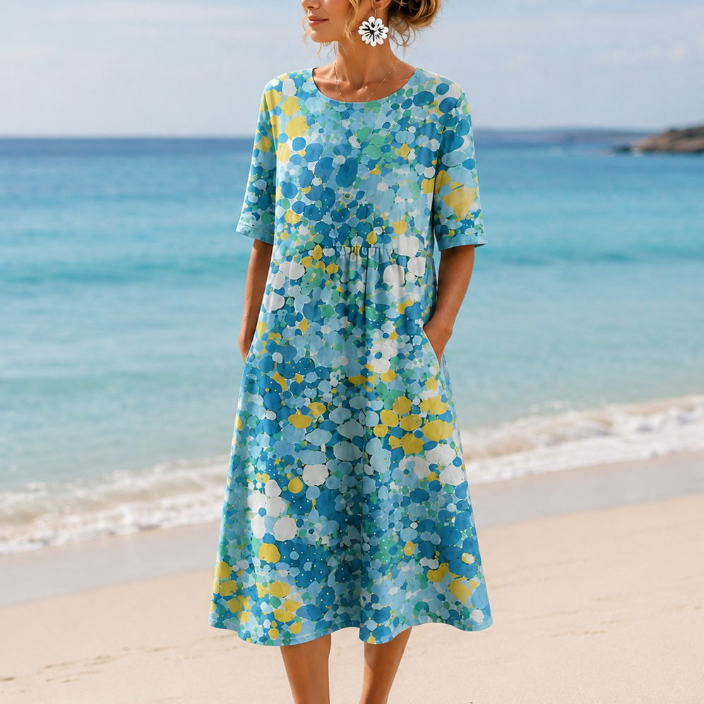 Midi Dress That Covers Arms, Never Overheats