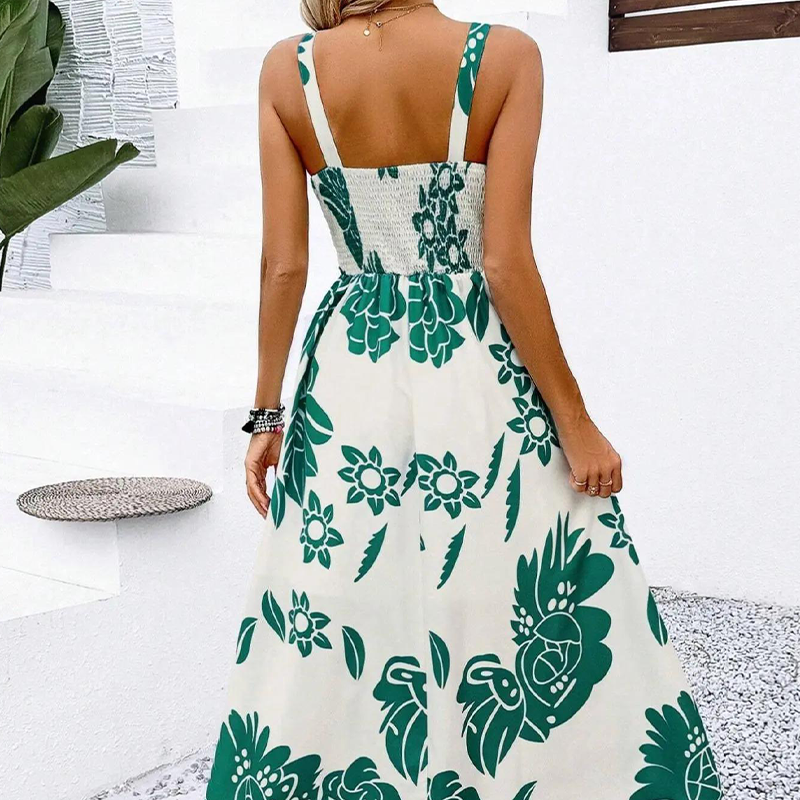 QUEENWAY | Women's Floral Print Spaghetti Strap Dress 🌿👗
