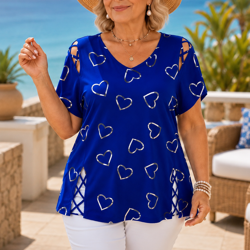 Lace-Up Tee That Shapes Without Squeezing