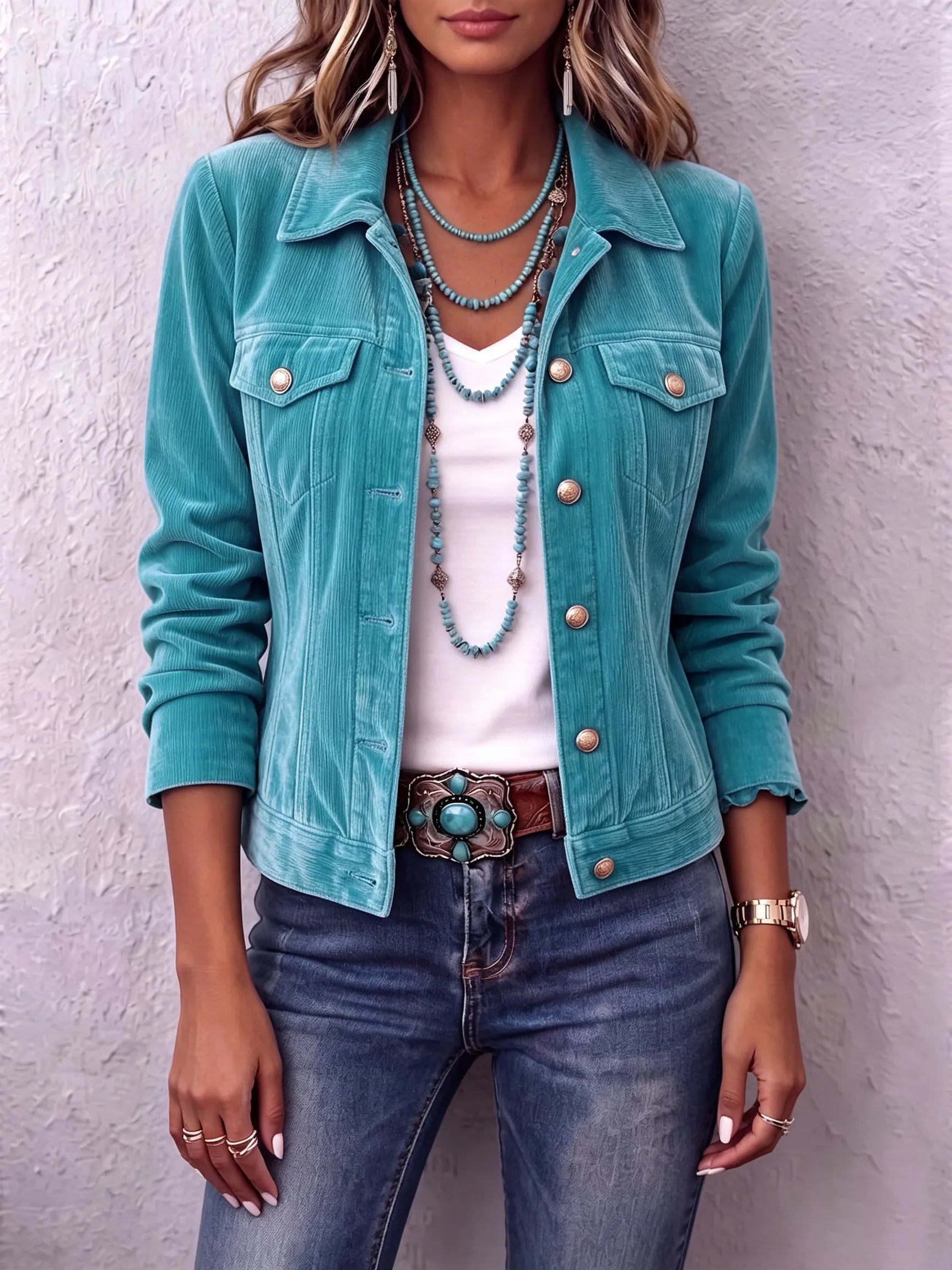 QUEENWAY | Vintage Wash Button Jacket