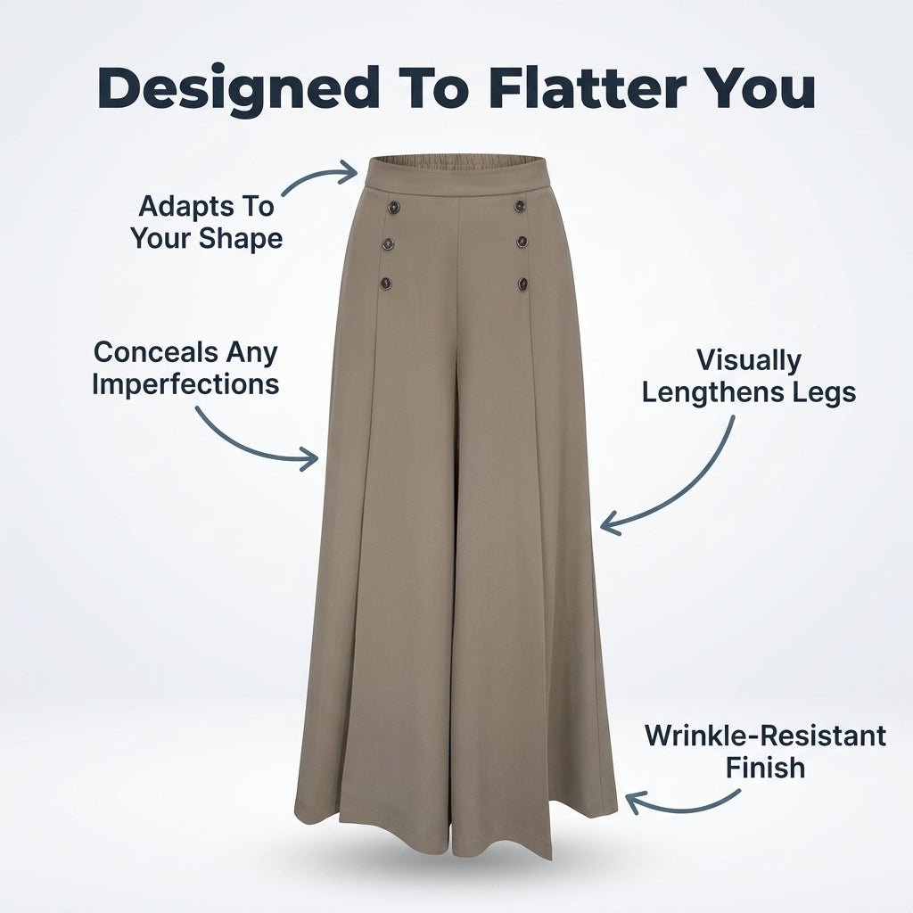 QUEENWAY | Elegant Wide-Leg Pants - Instantly flatters your figure