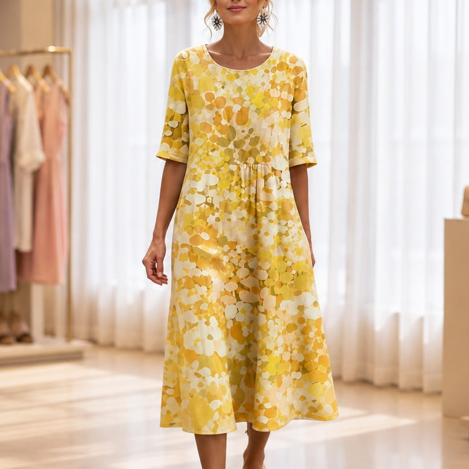 Midi Dress That Covers Arms, Never Overheats