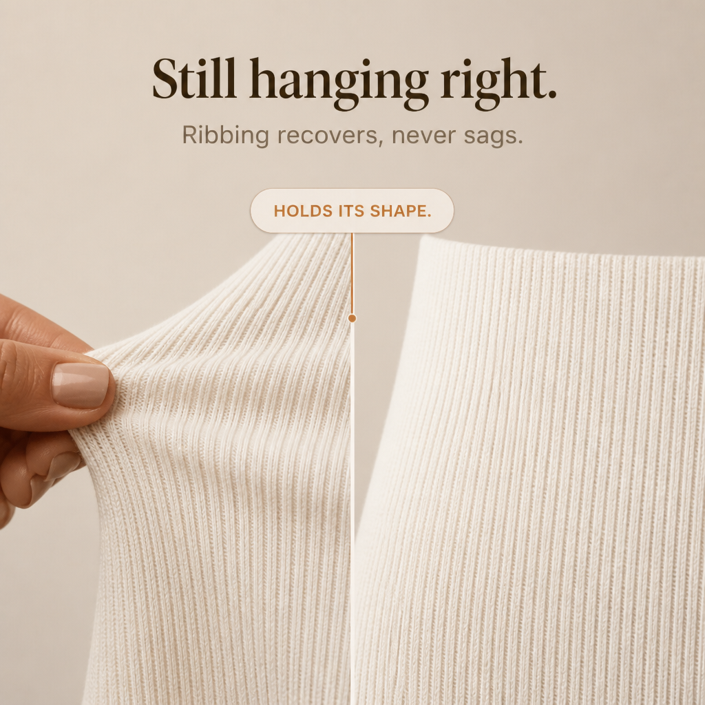 QUEENWAY | Cowl-Neck Ribbed Knit Sweater Dress
