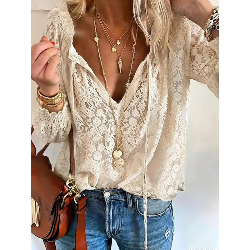 QUEENWAY | 🌷 Lace Elegance Top