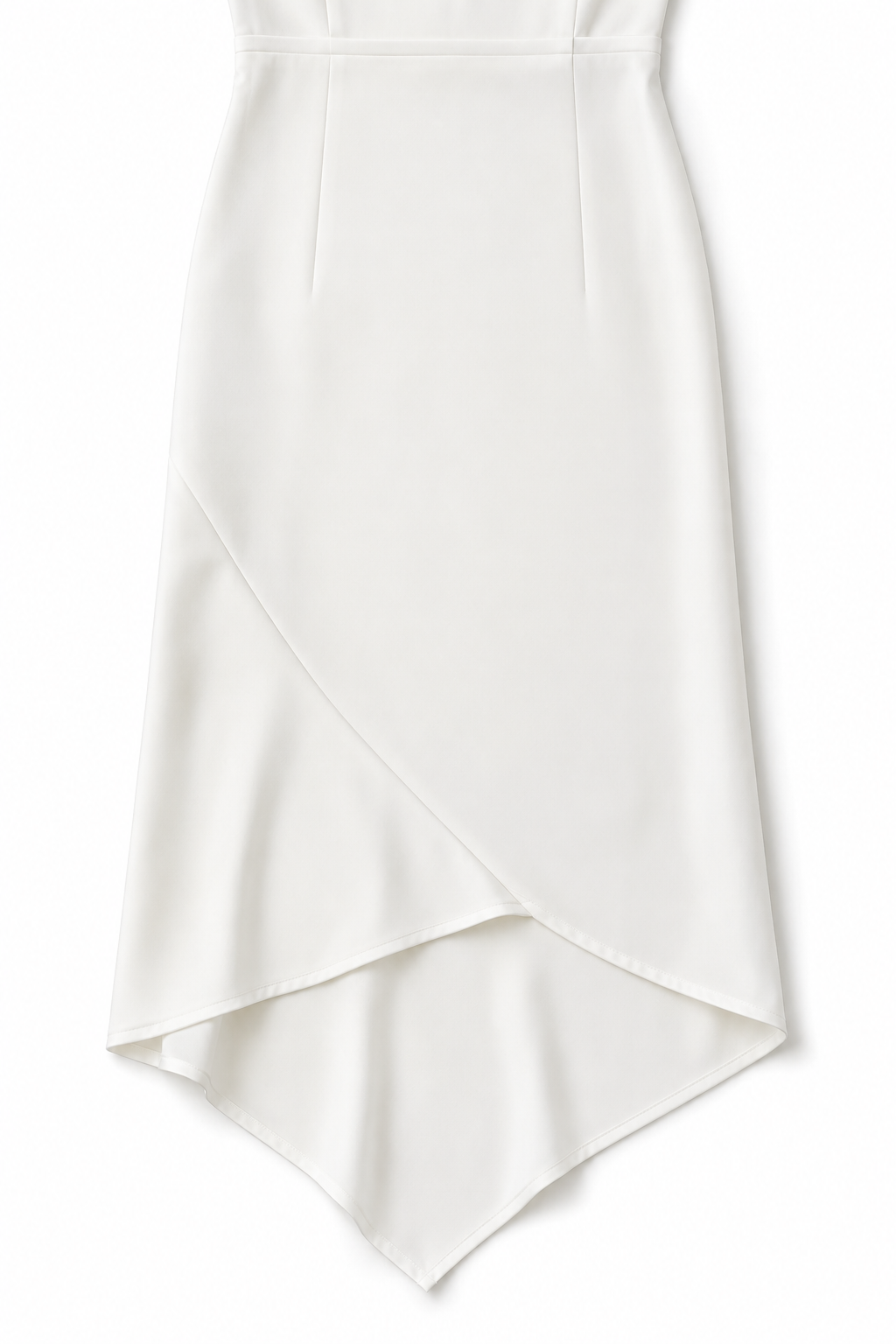 QUEENWAY | Wrap-Front Stretch Satin Midi Dress