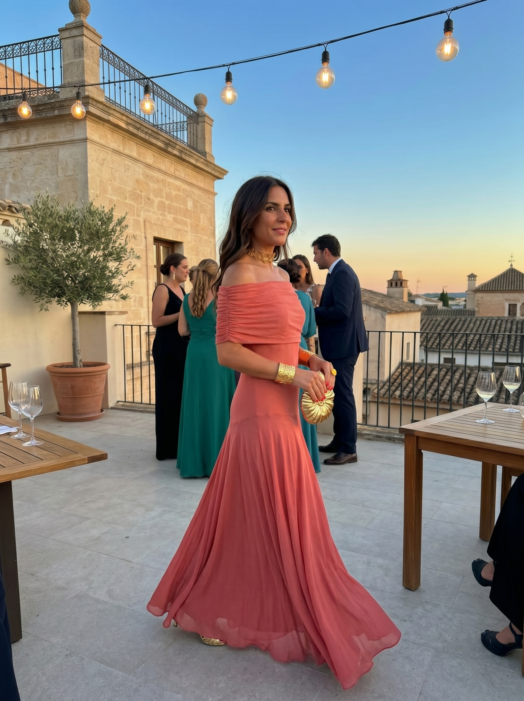 QUEENWAY | Draped Off-Shoulder Dress