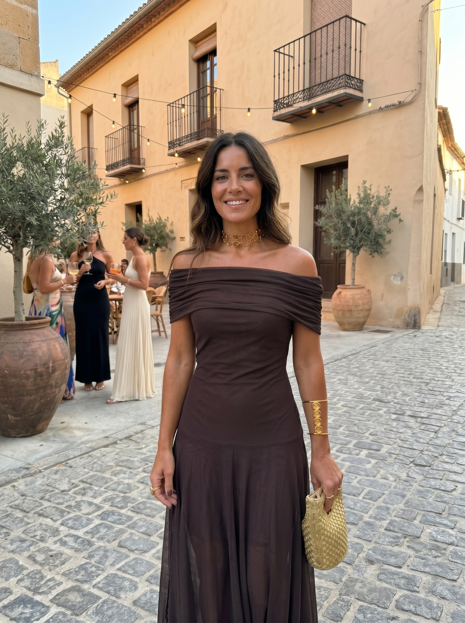 QUEENWAY | Draped Off-Shoulder Dress