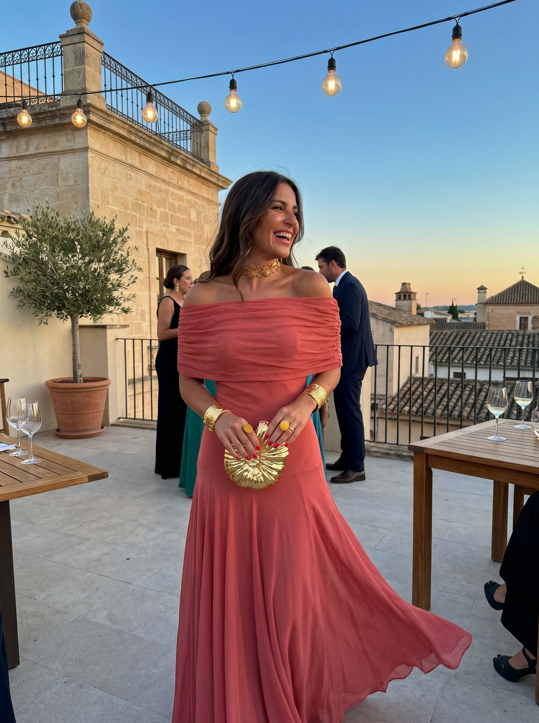 QUEENWAY | Draped Off-Shoulder Dress