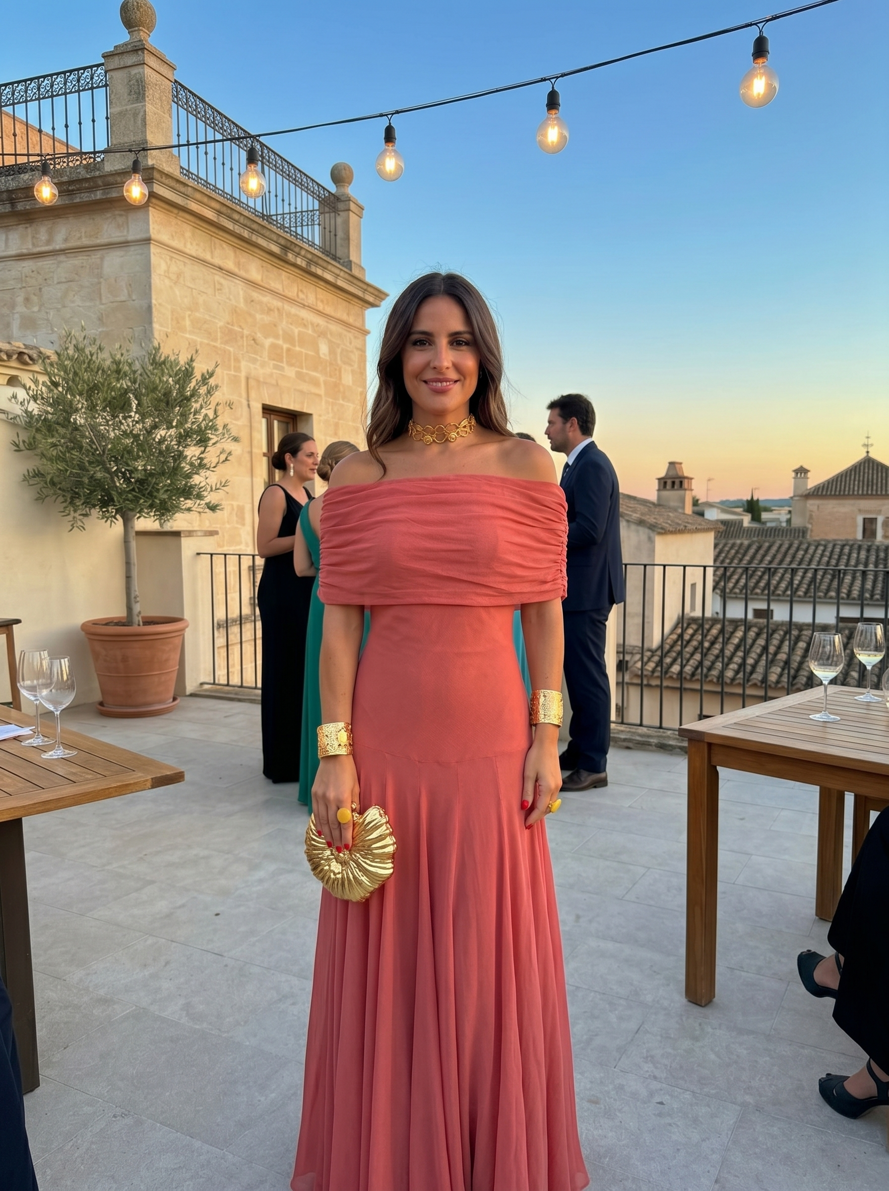 QUEENWAY | Draped Off-Shoulder Dress