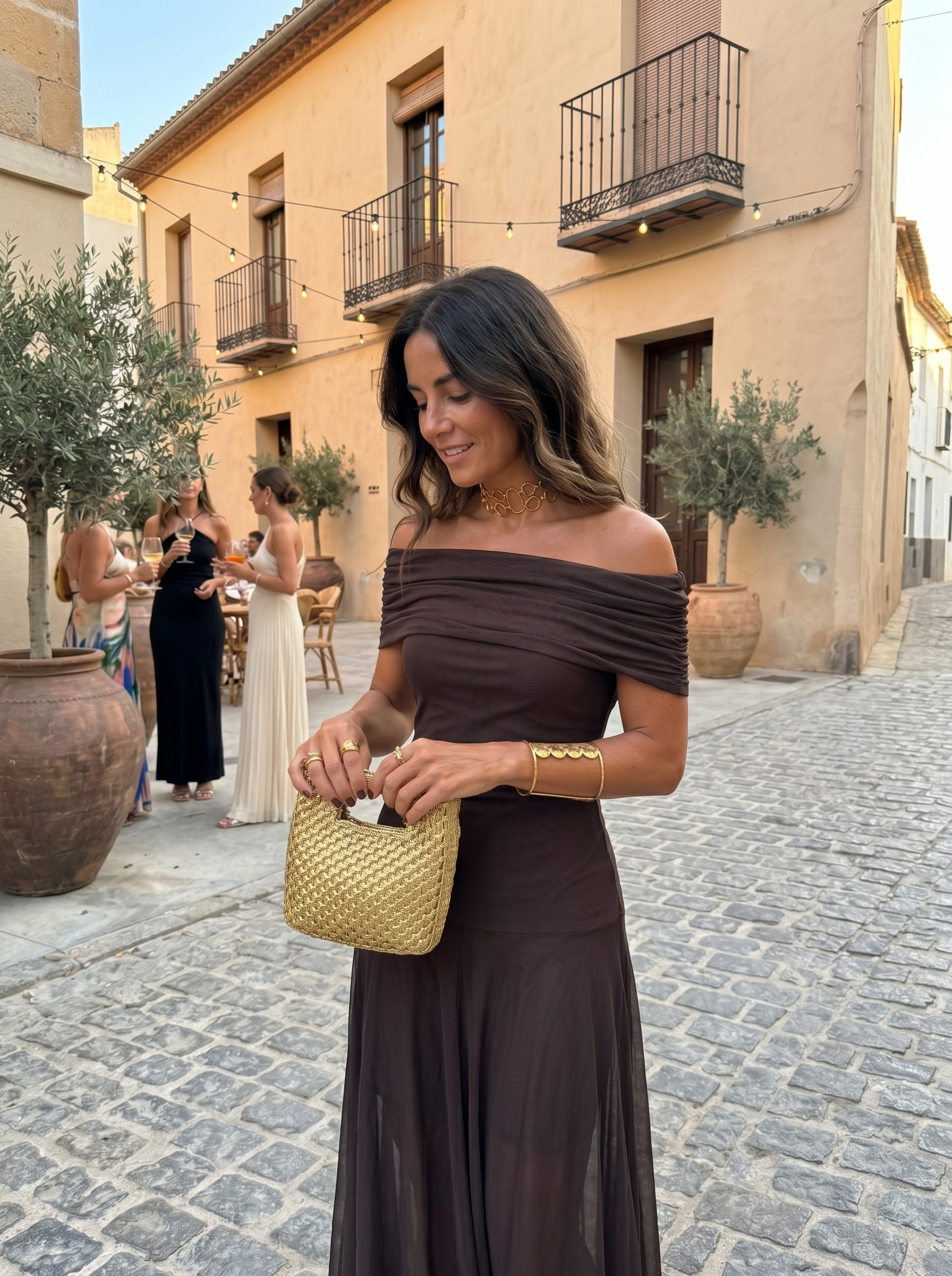 QUEENWAY | Draped Off-Shoulder Dress