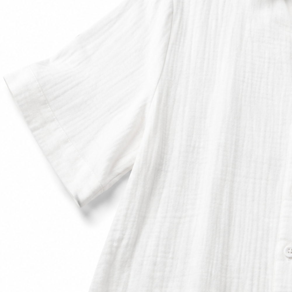 QUEENWAY | Wide-Leg Button-Front Shirt Collar Jumpsuit