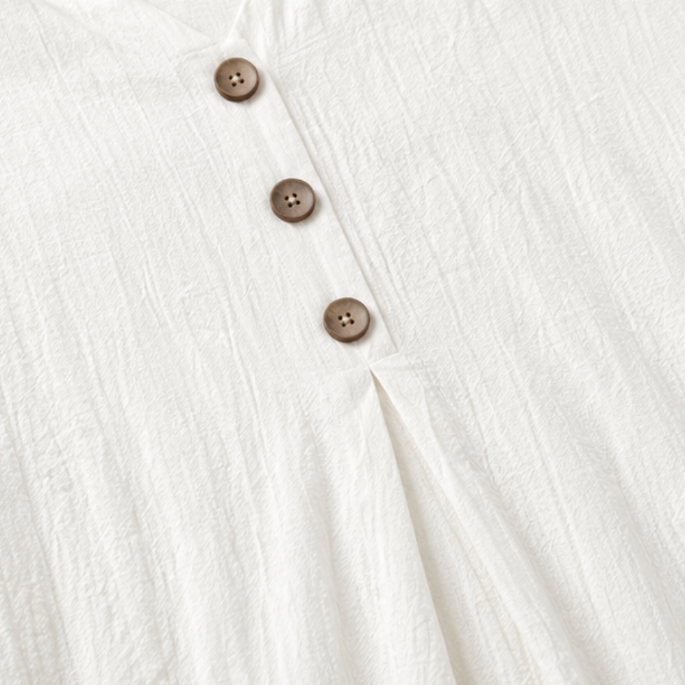 V-Neck Ruffle Sleeve Midi Dress